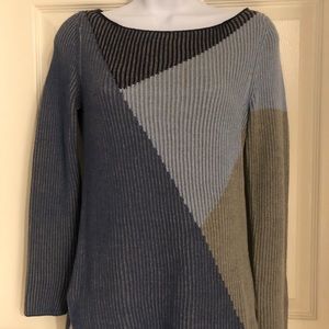 White House Black Market Color Block Sweater